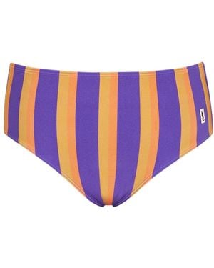 Saint Laurent Striped Bikini Briefs - Blue