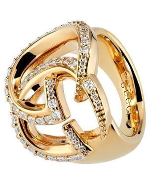 Gucci Gg Marmont Cut Out Ring - Metallic