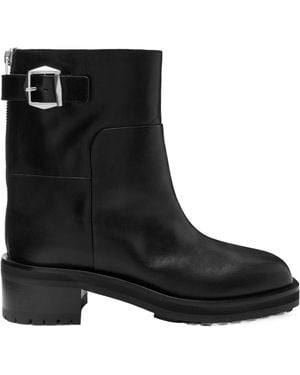 Jimmy Choo Leather Ankle Boots - Black