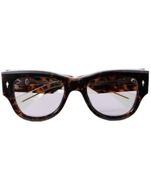 Jacques Marie Mage Chelsea Square-Frame Tortoiseshell Acetate Sunglasses - White