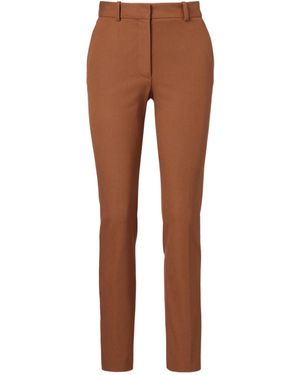 JOSEPH New Coleman Gabardine Straight Trousers - Brown