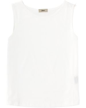 Herno Crewneck Sleeveless Top - White