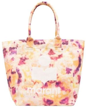 Isabel Marant Yenki Logo-Print Tote Bag - Pink