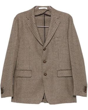 Tagliatore Long-Sleeved Suit Jacket - Brown