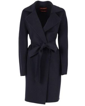 Max Mara Long Sleeve Coat - Blue