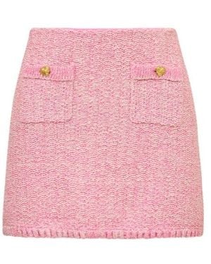 LoveShackFancy Ellianna Tweed Mini Skirt - Pink