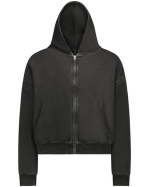 Entire studios Thermal Zip-Up Hoodie - Black