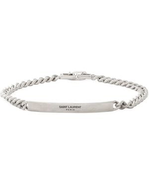 Saint Laurent Logo Chain Bracelet - White