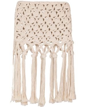 Balmain Crochet Skirt - Natural