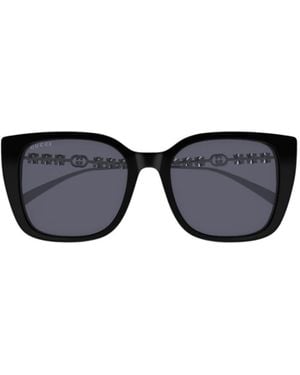 Gucci Eyewear Embellished Square Frame Sunglasses - Multicolor