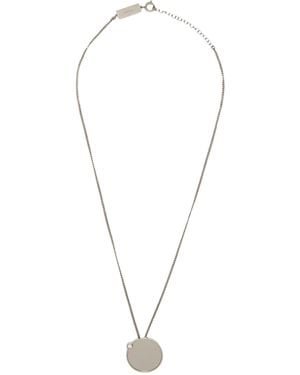 MM6 by Maison Margiela Necklace With Metal Brand Logo - White