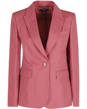 Weekend by Maxmara Button-Fastening Blazer - Pink