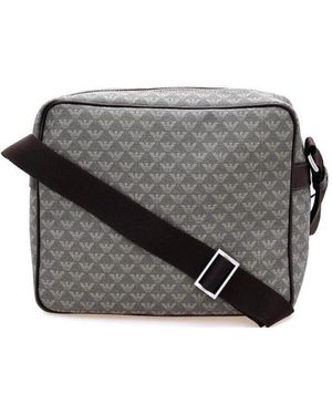 Emporio Armani Logo Details Satchel - Grey