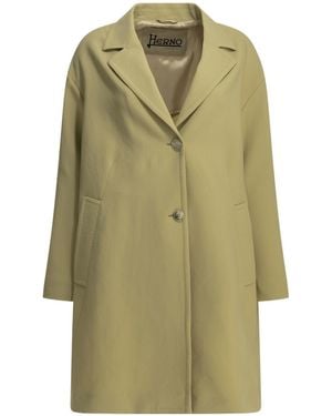 Herno Single-Breasted Relaxed Coat - Green
