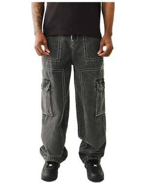 TRUE RELIGION Baggy Big T Cargo Jean - Black