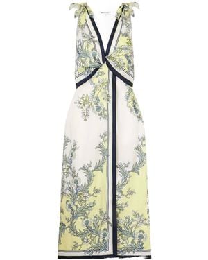 Veronica Beard Twisted Floral-Print Dress - Multicolour