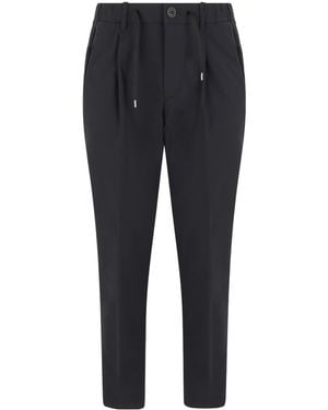 Herno Tapered Elastic-Waist Pants - Black