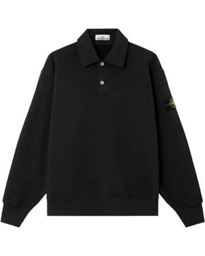 Stone Island 6100054 Logo-Patch Polo Shirt - Black