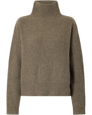 LeKasha Oversized Turtleneck Knit Jumper - Green