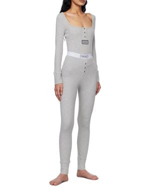 Versace Elastic Waist Leggings - Gray