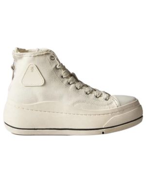 R13 Round-Head High-Top Casual Shoes - Natural