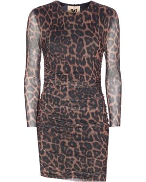 Aniye By Leopard Print Mini Dress - Brown