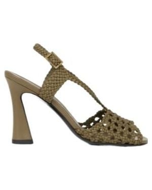 Etro Woven High-Heeled Sandals - Metallic