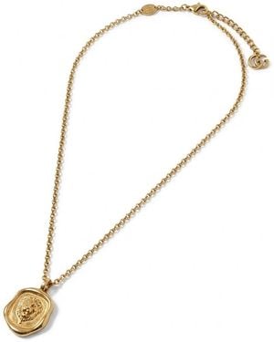Gucci Crest Pendant Necklace - White