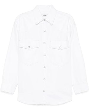 Agolde Button-Down Long Sleeve Shirt - White