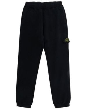 Stone Island Junior Logo Patch Sweatpants - Black