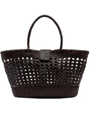RIXO London X Dragon Diffusion Lucine Leather Tote Bag - Black