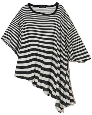Undercover Asymmetric Striped T-Shirt - Black