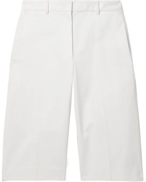Nili Lotan Denim Shorts With Belt Loops - White