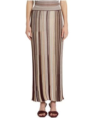 Marella Elastic Waist Skirt - Brown