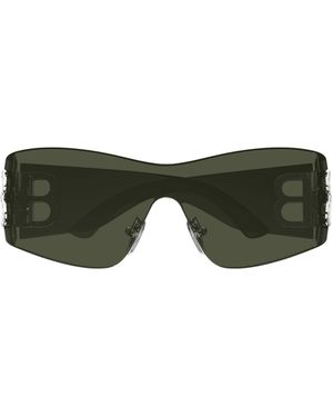 Balenciaga Eyewear Shield Frame Sunglasses - Green