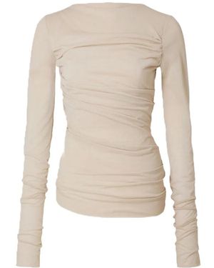 Soeur Ruffled T-Shirt - Natural