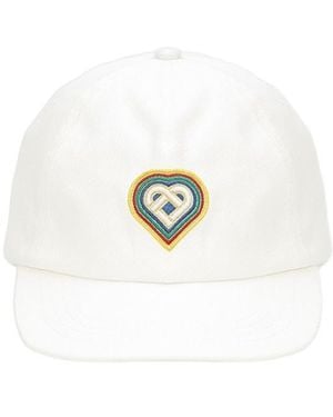 CASABLANCA Heart-Shaped Hat - White