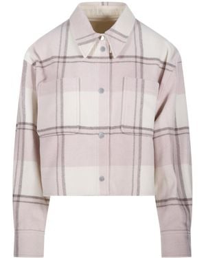Canada Goose Almandine Cropped Plaid Shirt Jacket - Multicolor