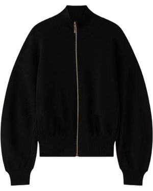 JOSEPH Sable Milano Balloon Sleeve Zip Jacket - Black