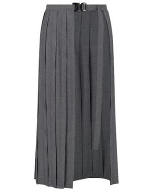 Dior Homme Belted Pleated Skirt - Grey