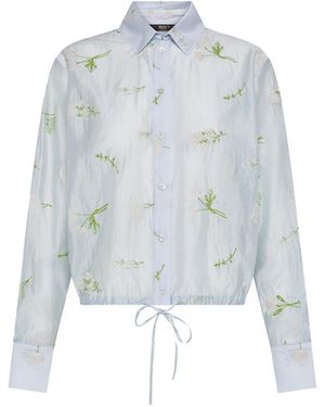 Seventy Embroidered Long-Sleeve Shirt - Blue