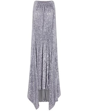 Rabanne Sequined High-Low Dress - Purple