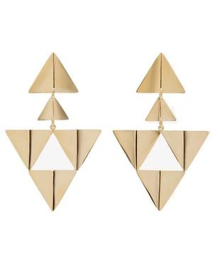 Isabel Marant Ga Geometric Drop Earrings - Metallic