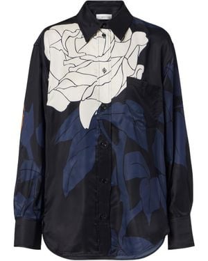 Victoria Beckham Long Sleeve Shirt - Blue