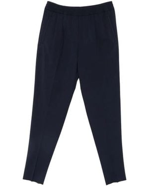 ZEGNA Pleated Elasticated-Waist Trousers - Blue