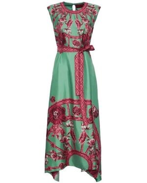 La DoubleJ La Doublej San Carlo Floral Printed Midi Dress - Red