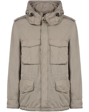 Aspesi Drawstring Hooded Jacket - Grey