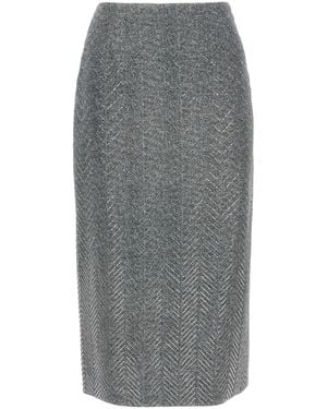 スカート Ermanno Scervino Tailored Straight-Cut Wool Skirt Ermanno Scervino Tailored Straight-Cut Wool Skirt | ShopSimon