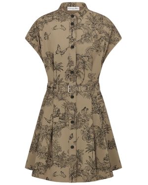 Dior Iviera Short Shirt Dress - Green