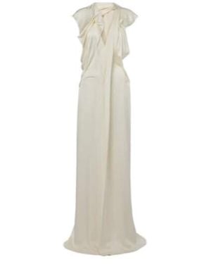 Victoria Beckham Draped Evening Dress - White